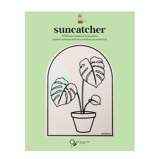 Monstera Suncatcher Vinyl Sticker