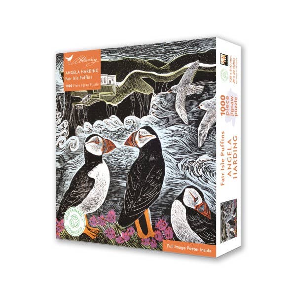 Angela Harding: Fair Isle Puffins 1000 Piece Puzzle