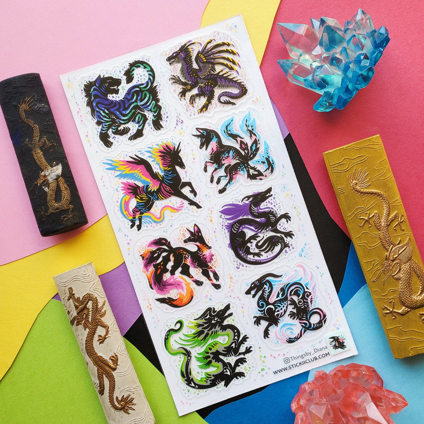 Chromatic Mythic Beasts Sticker Sheet
