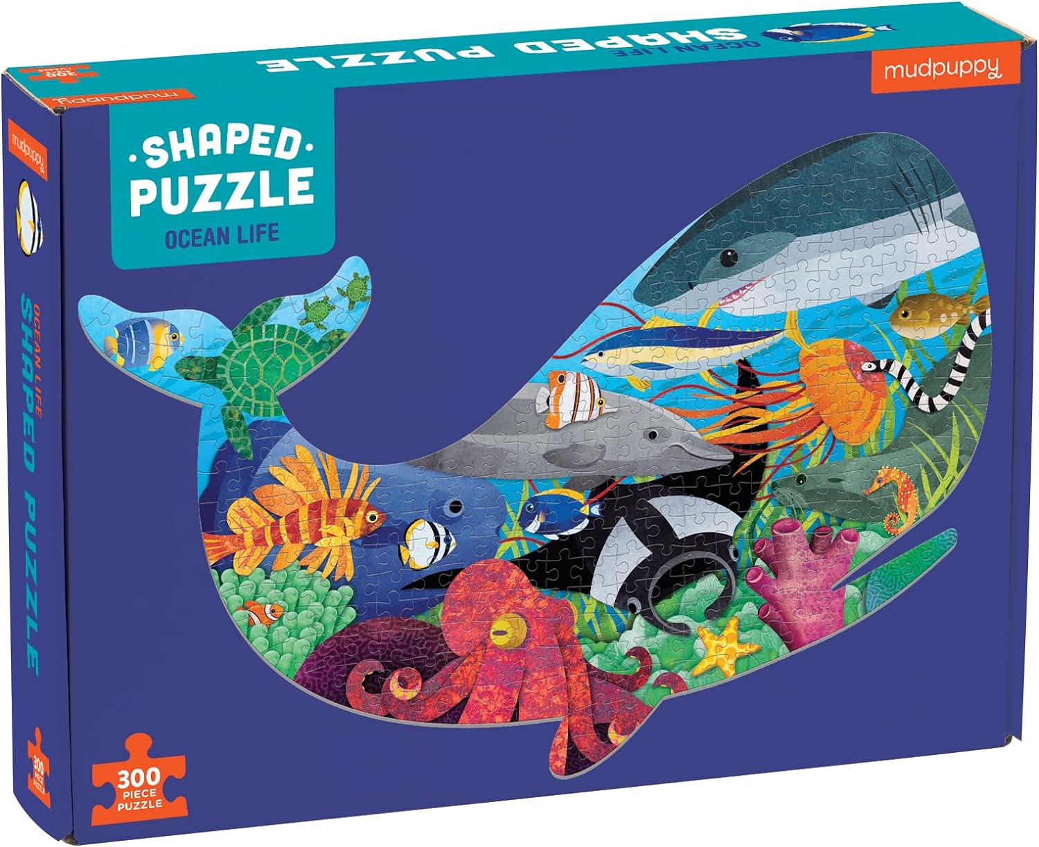 Ocean Life Whale Shaped Puzzle - 300pc – Allport Editions