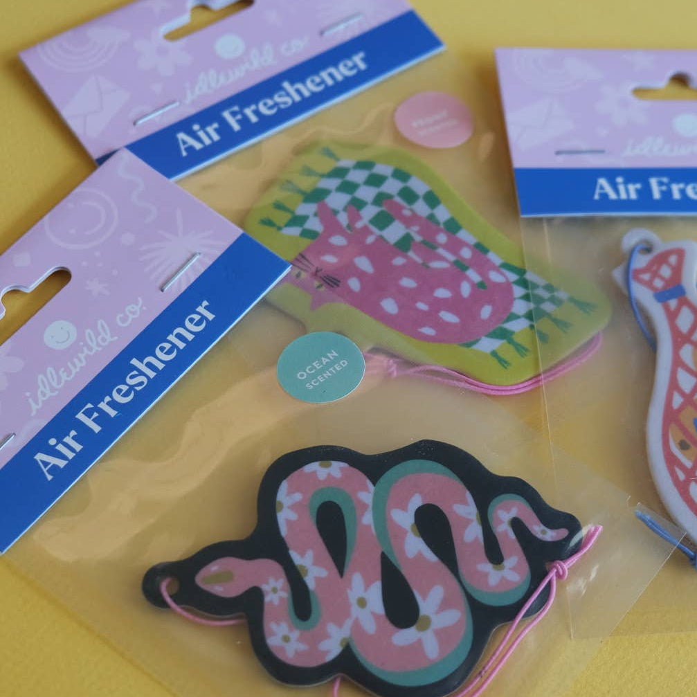Spotted Cat Peony Scented Car Air Freshener