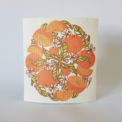 Fresh Oranges Swedish Dish Towel