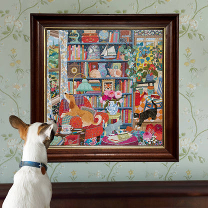 English Cottage Library 1000 Piece Puzzle