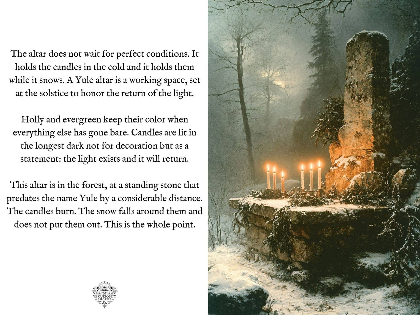 Yule Altar Winter Solstice Holiday Card