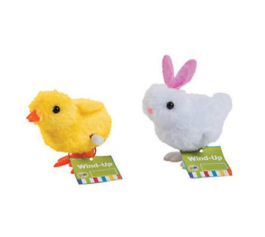 Bunny & Chick Hopping Wind-Up Toys, Set of 2