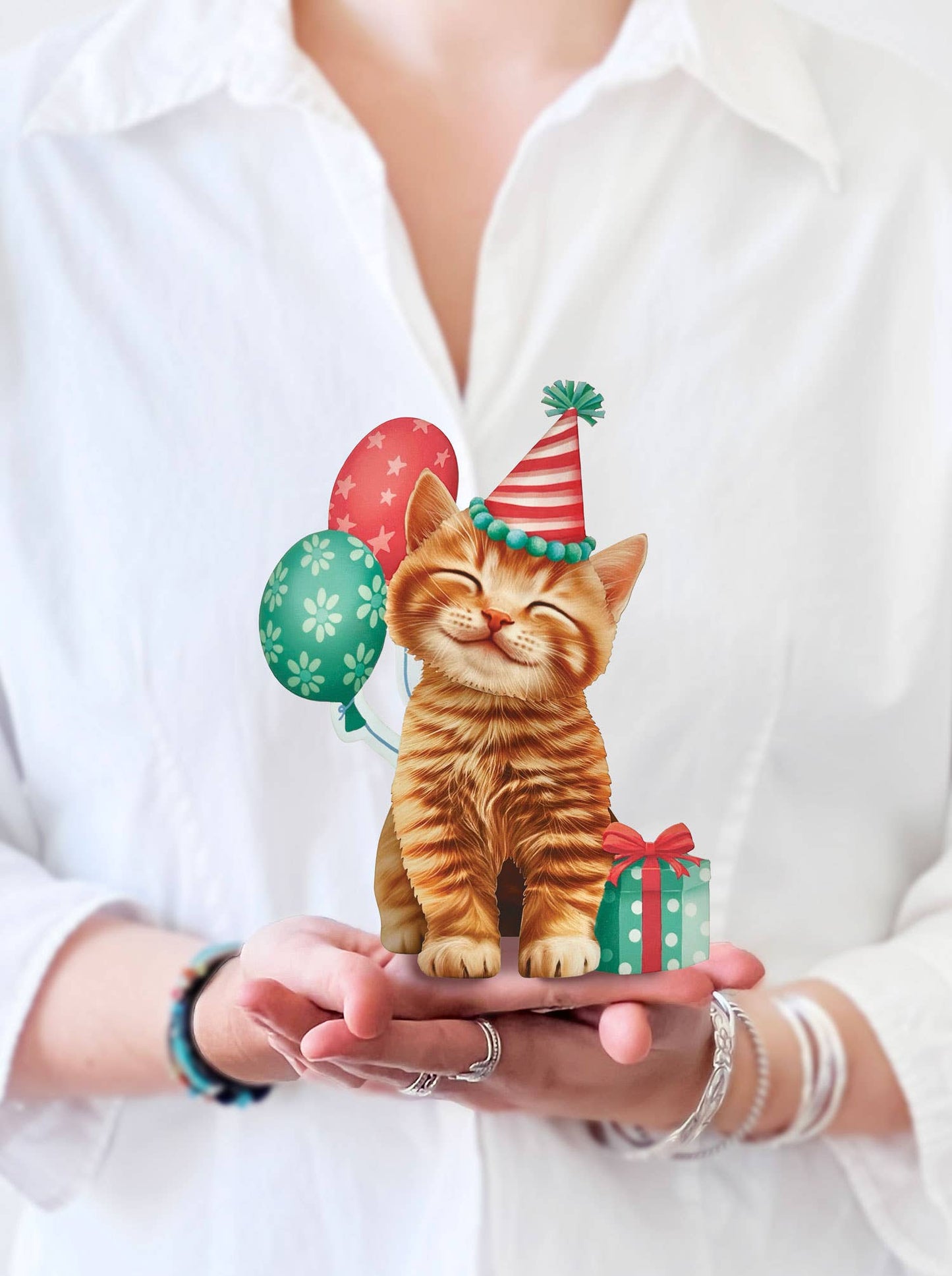 Kitten Party Birthday Pop-Up Card