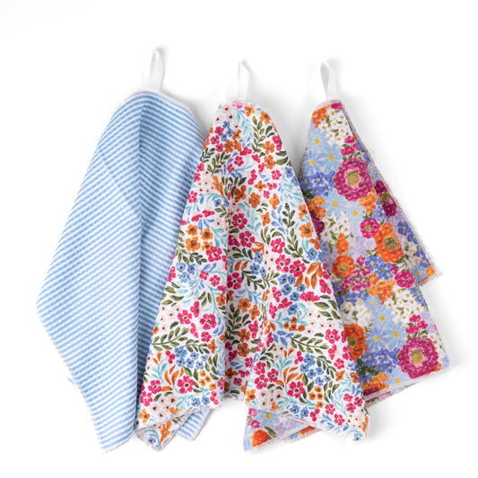 Primavera Microfiber Kitchen Towels, Set of 3