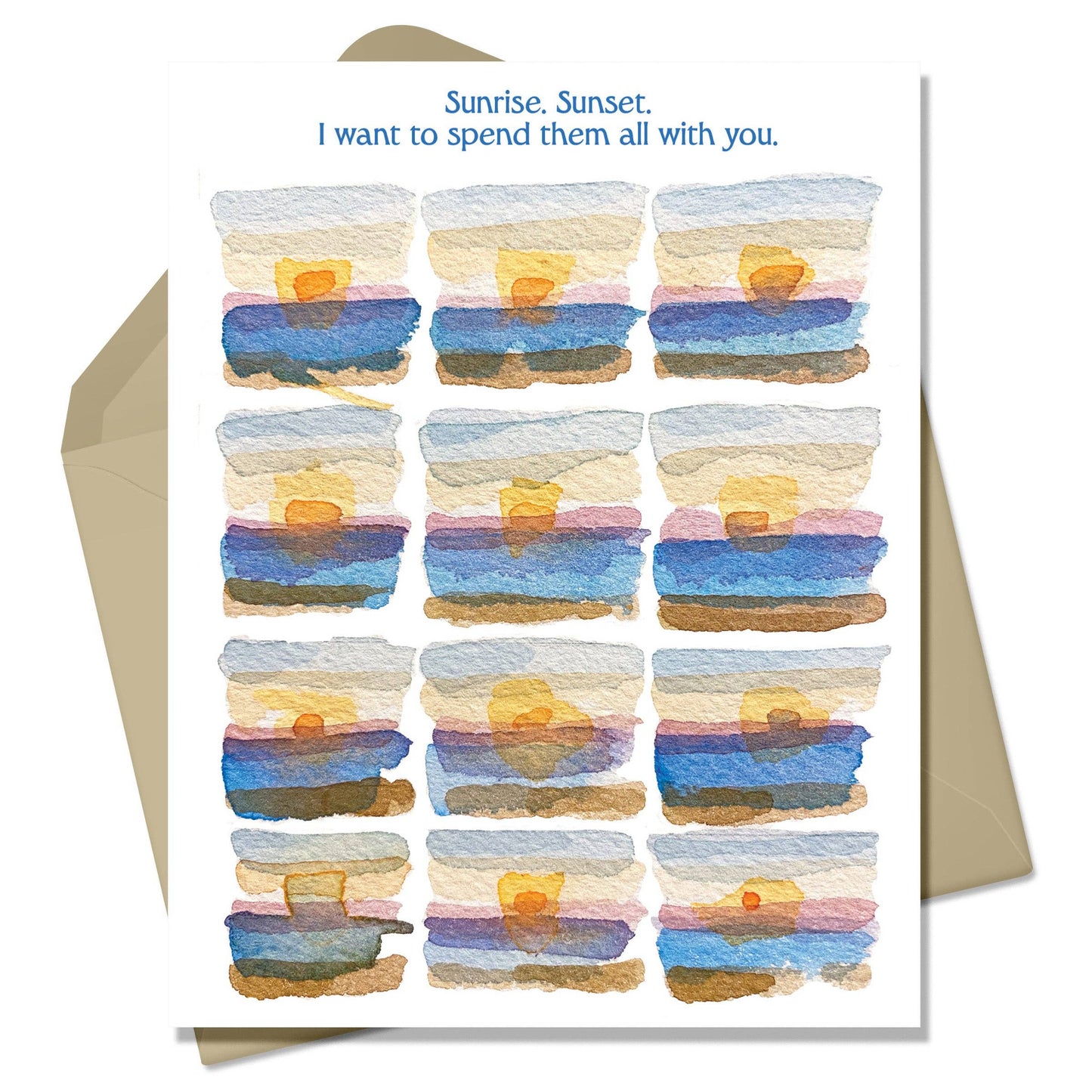 Sunrise Sunset Anniversary Card