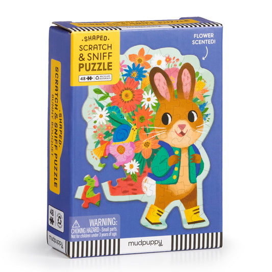 Bunny Bouquet Scratch & Sniff Mini Puzzle - 48pc
