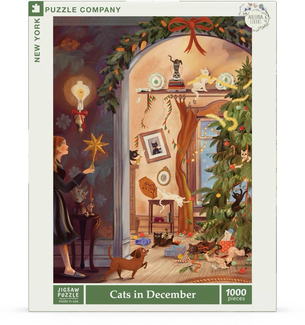 Cats in December 1000 Piece Puzzle