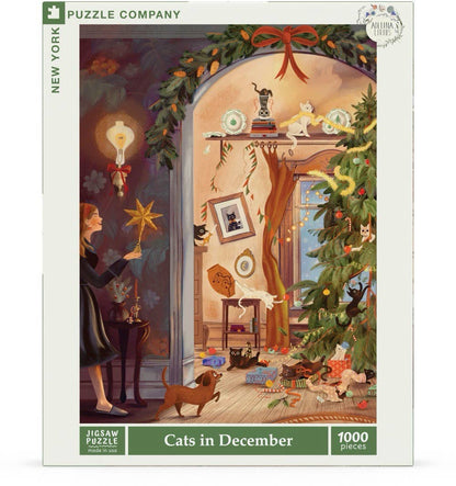 Cats in December 1000 Piece Puzzle