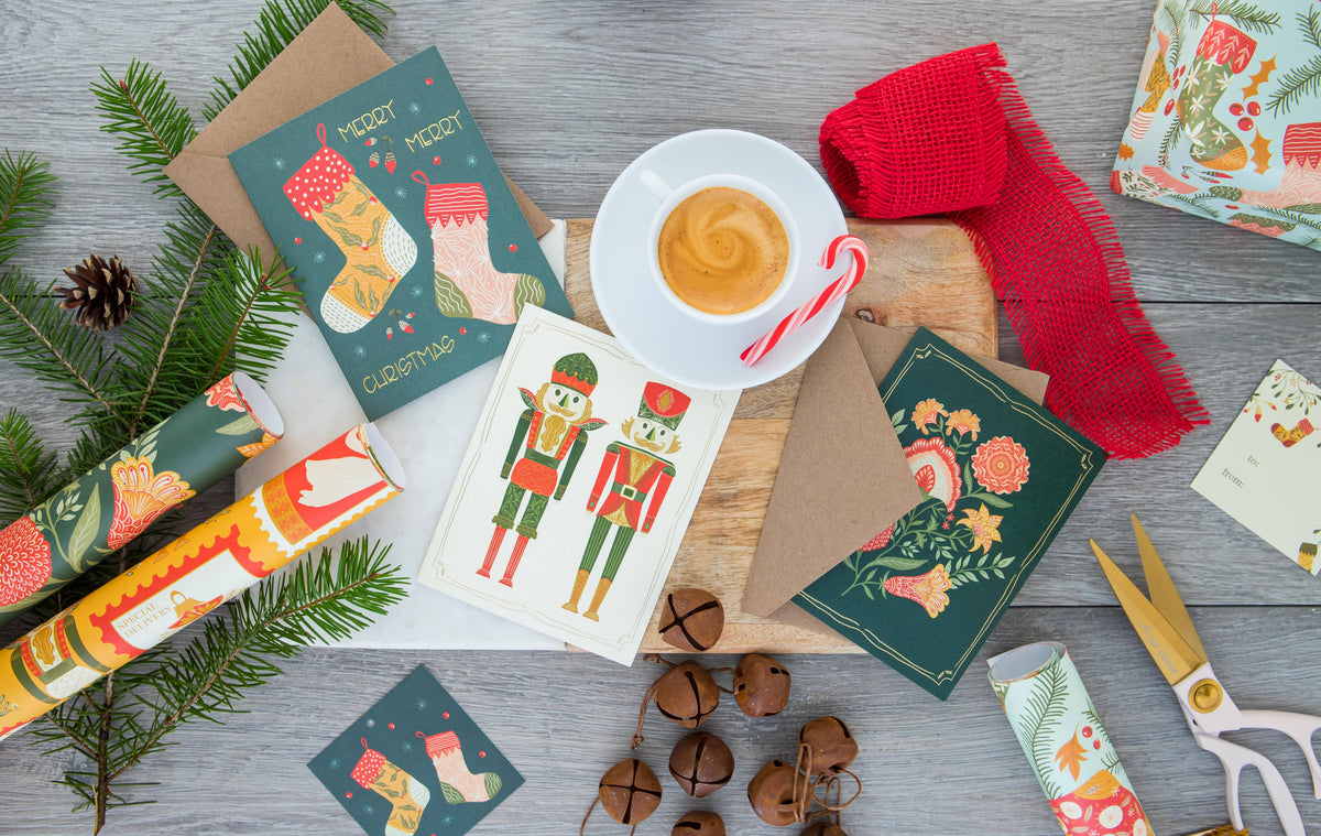 Gold Foil Royal Nutcrackers Holiday Card