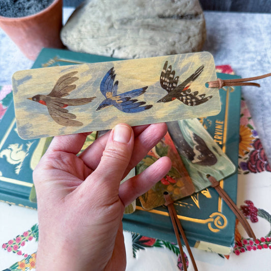 Birds Wooden Bookmark