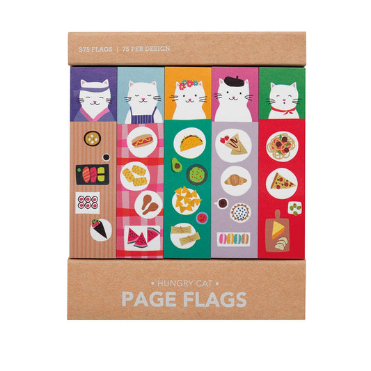 Hungry Cats Page Flags Bookmarks