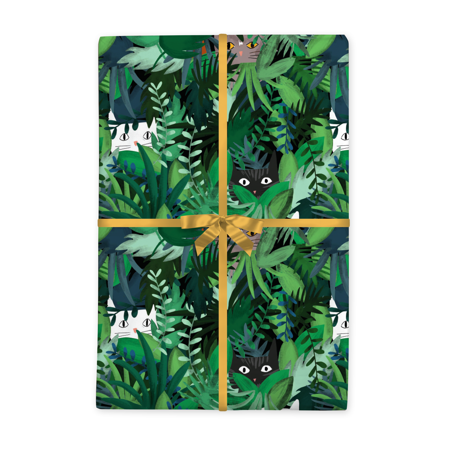 Jungle Cat Holiday Gift Wrap, 2 Rolls