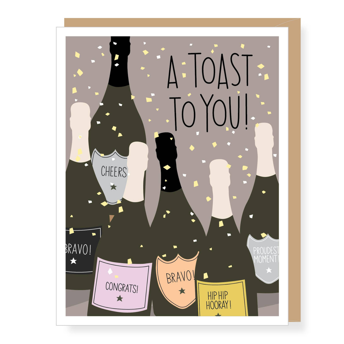 Champagne Toast to You Congratulations Card