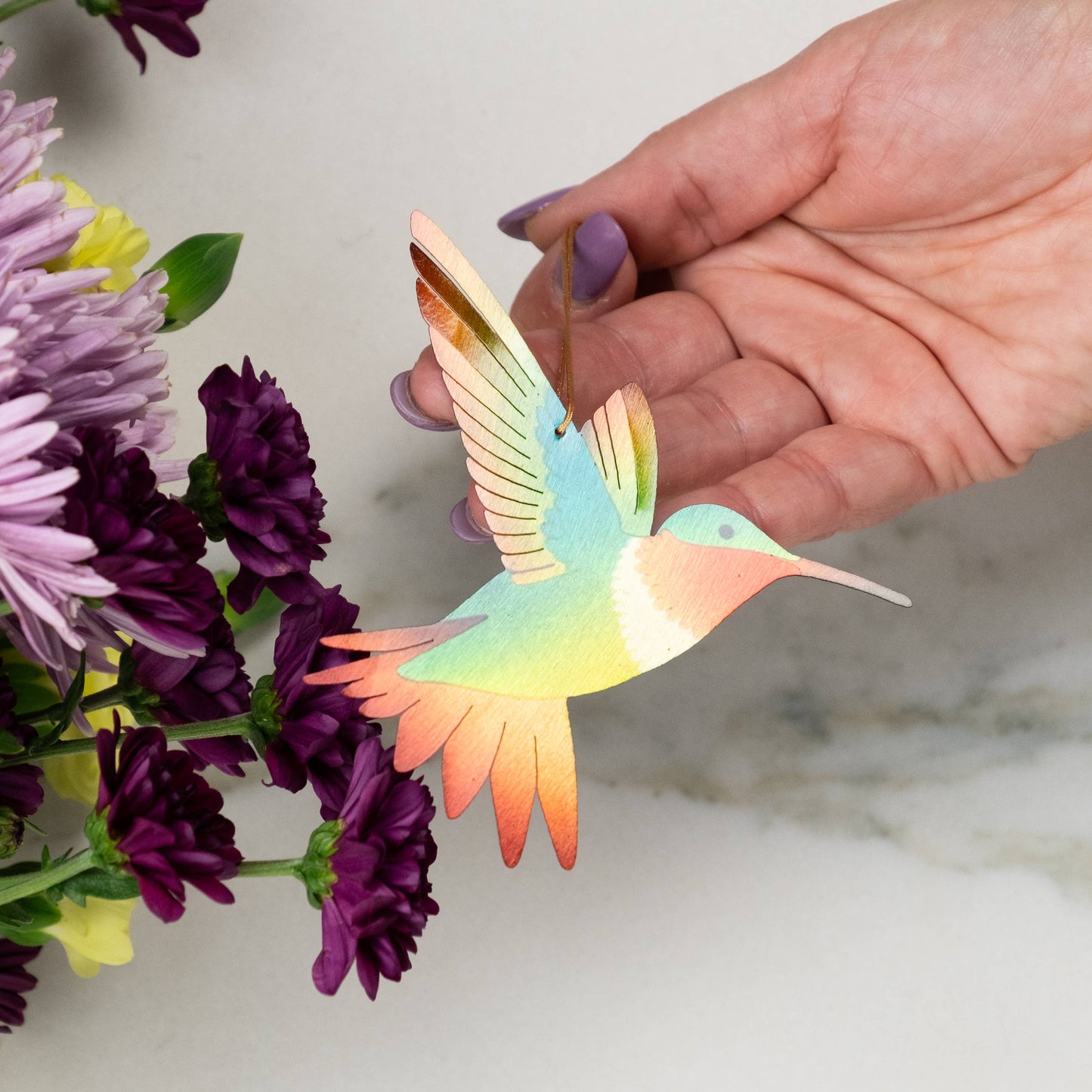 Ruby-Throated Hummingbird Ornament + Notecard