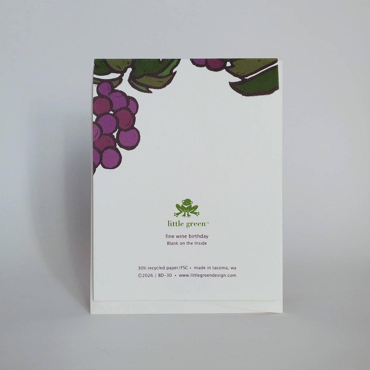 Fine Wine Grape Vine Birthday Card
