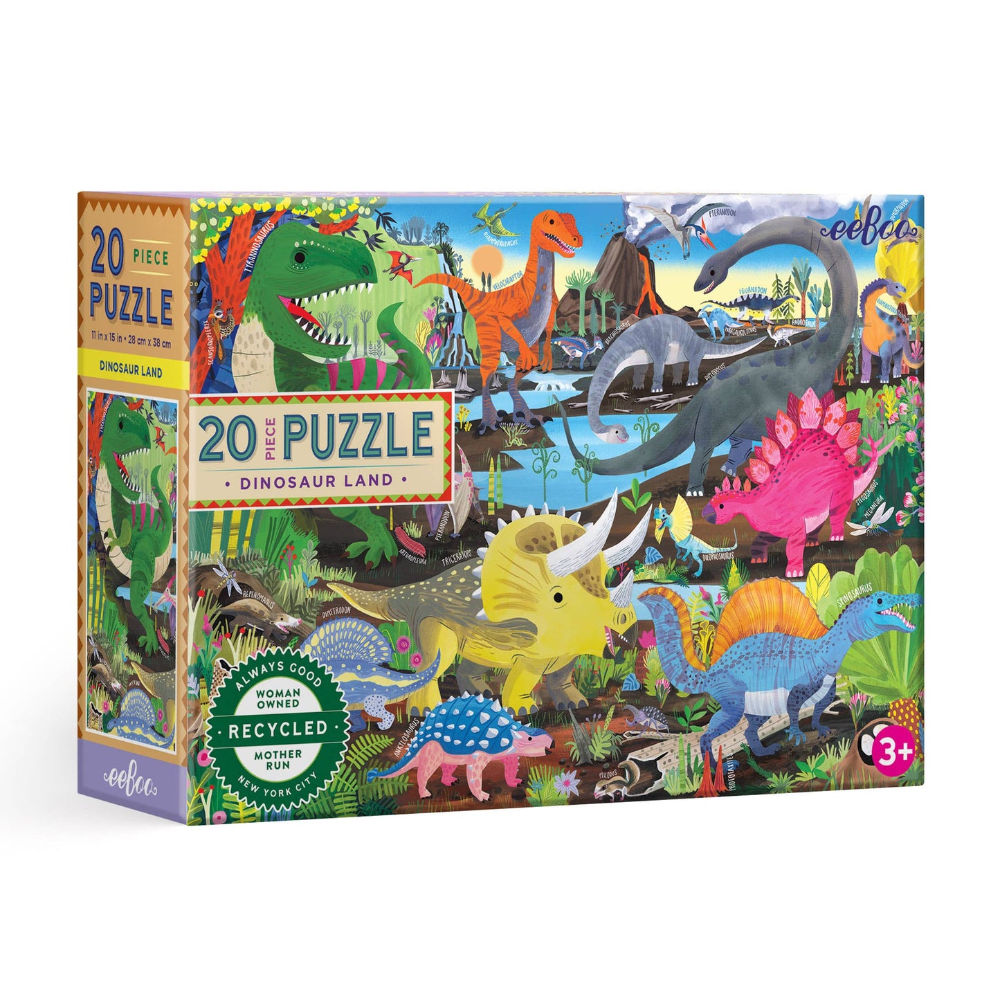 Dinosaur Land 20 Piece Mini Puzzle