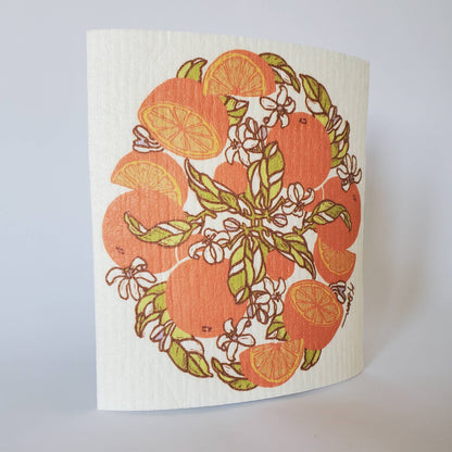 Fresh Oranges Swedish Dish Towel