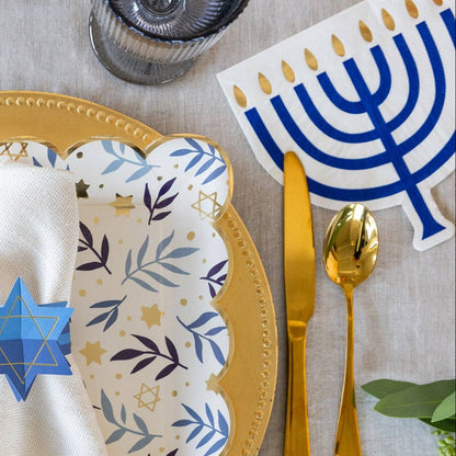 Menorah Gold Foil Luncheon Napkins