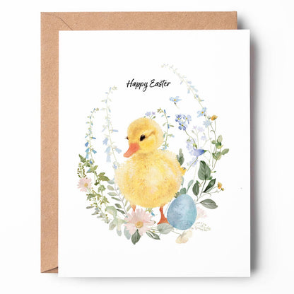 Duckling & Egg Easter Card