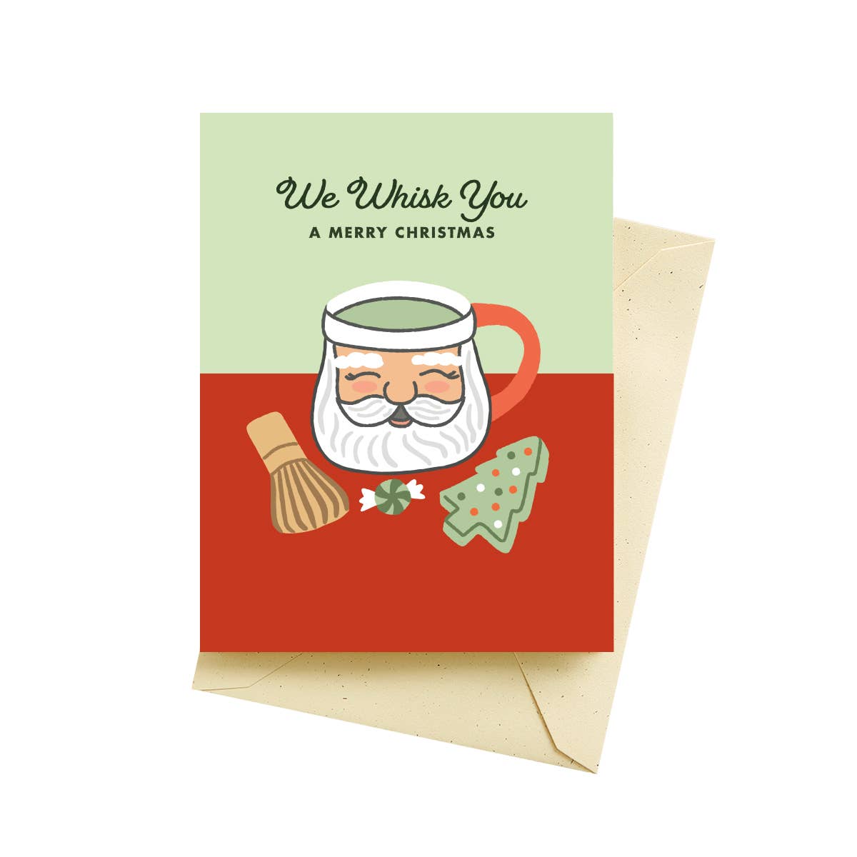 Matcha Whisk Santa Boxed Holiday Cards