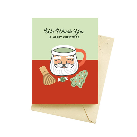 Matcha Whisk Santa Boxed Holiday Cards