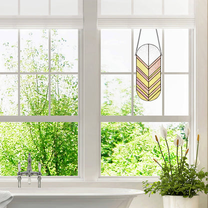 Handcrafted Arrows Stained Glass Window Panel