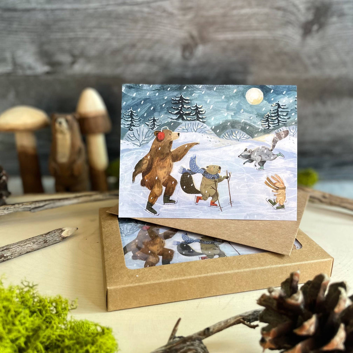 Winter Ice Skating Boxed Cards
