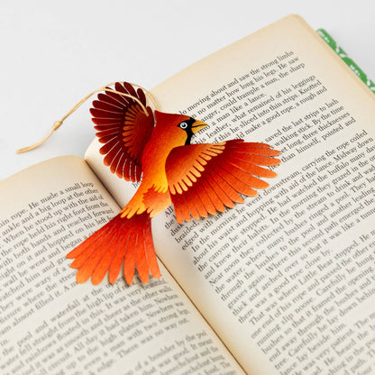 Cardinal Bronze Ornament + Notecard