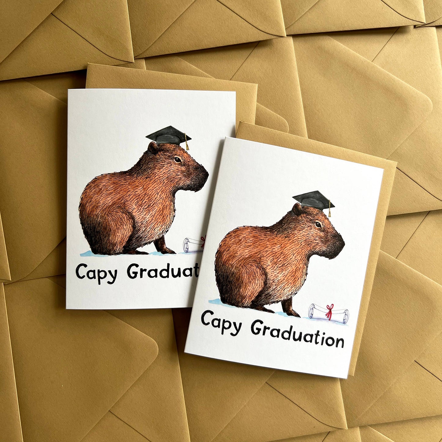 Capybara Graduation Card