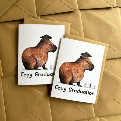 Capybara Graduation Card
