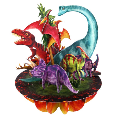 3D Pop-Up Pirouette Jurassic Dinosaurs Blank Card
