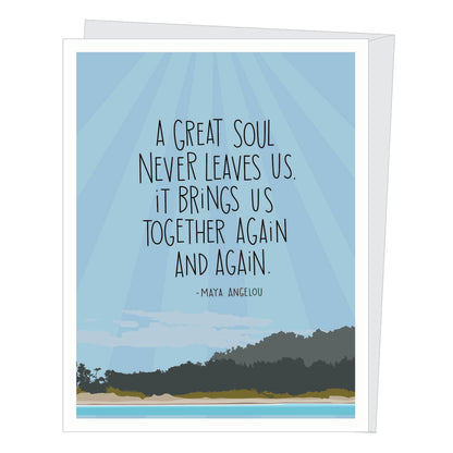 Maya Angelou Great Soul Sympathy Card