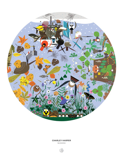 Charley Harper: Seasons Circular Puzzle - 1000pc