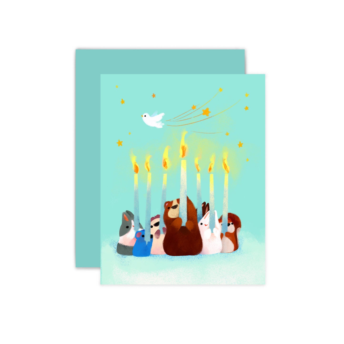 Animals Hanukkah Card