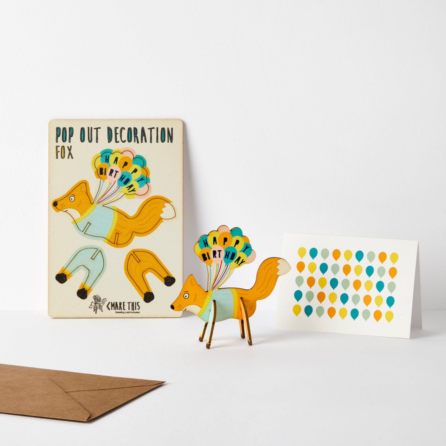 Happy Birthday Fox Pop Out Card