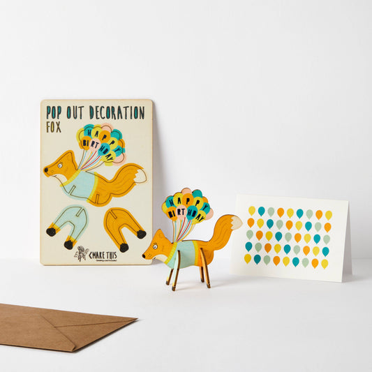 Happy Birthday Fox Pop Out Card