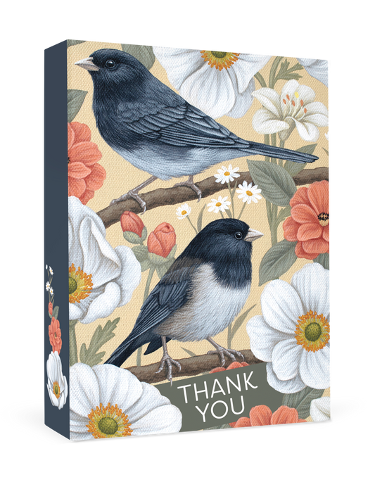 Vasilisa Romanenko: Dark-eyed Juncos Thank You Note Cards