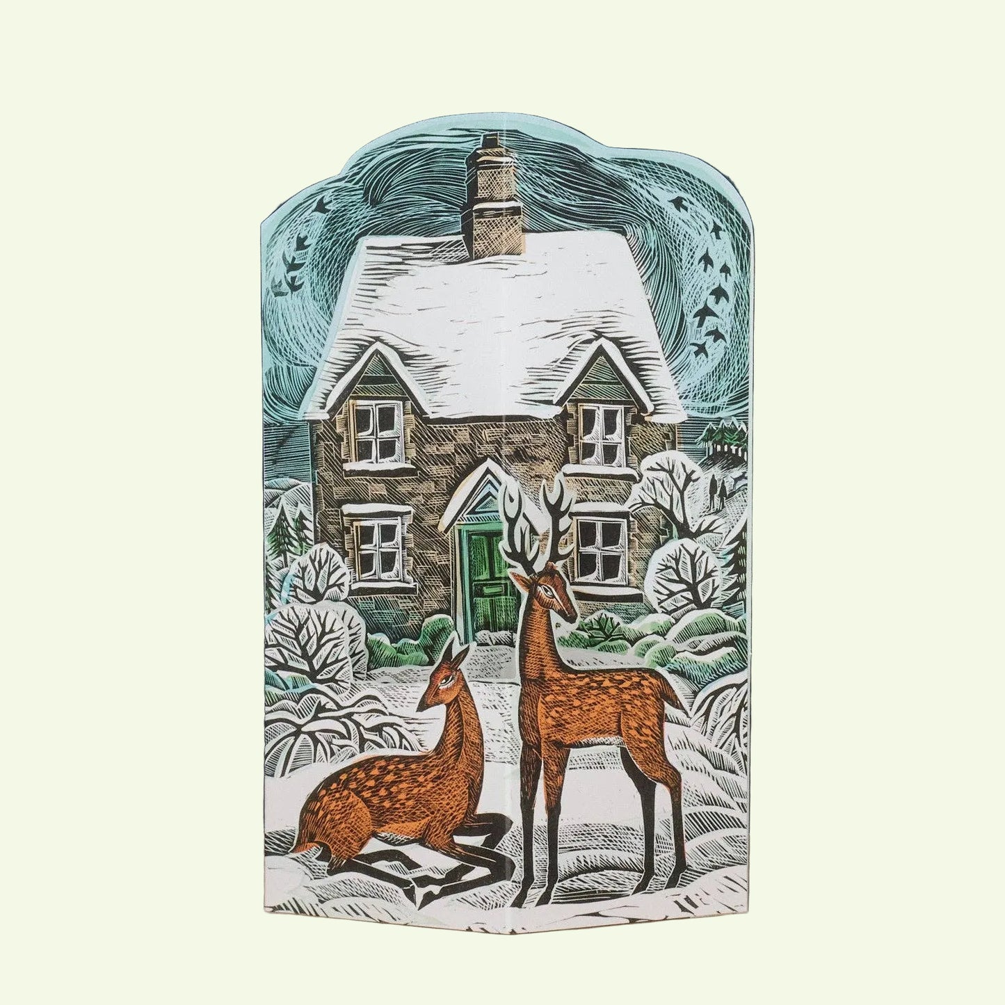 Hope Cottage Winter Die-Cut Card