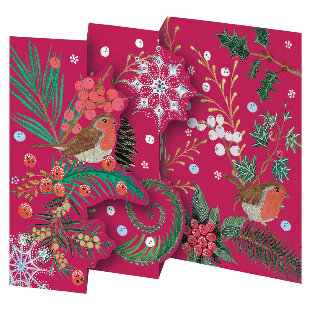 Winter Robins Trifold Holiday Card