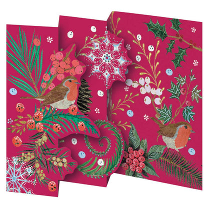 Winter Robins Trifold Holiday Card