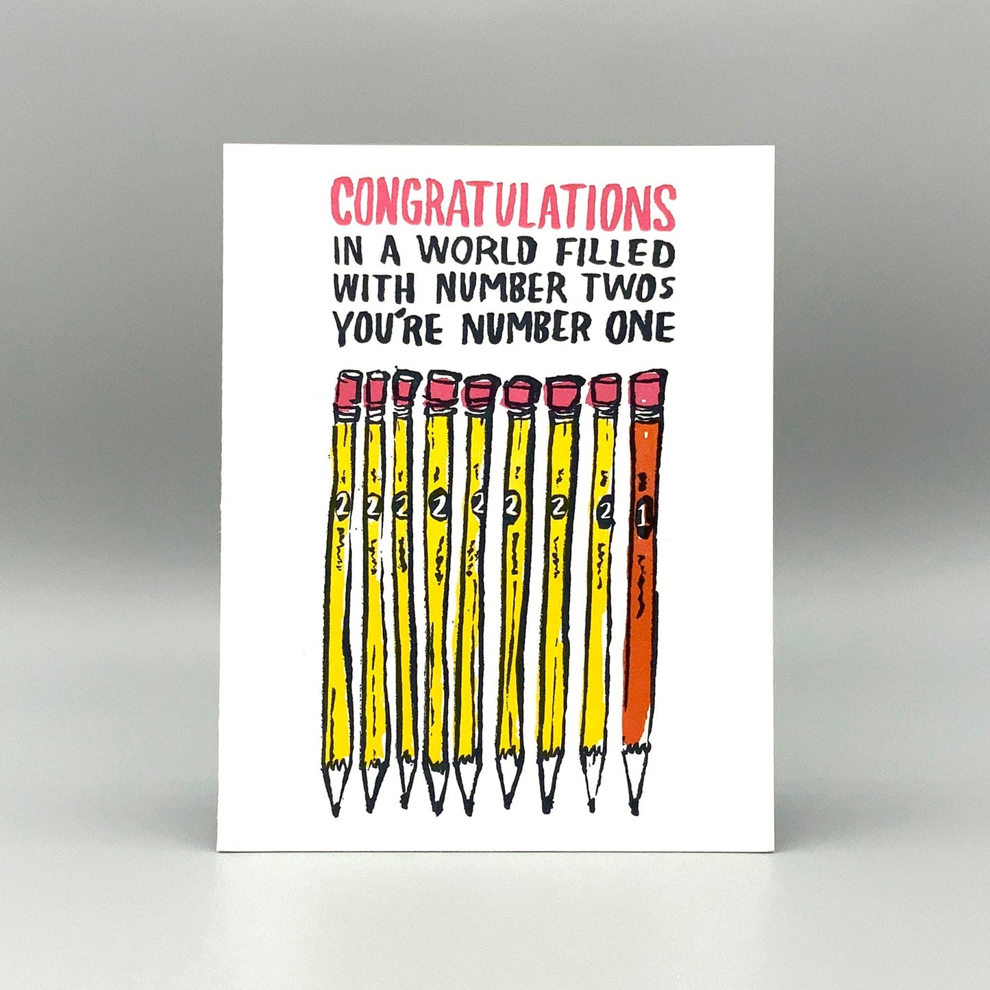 Number One Pencil Friendship Card