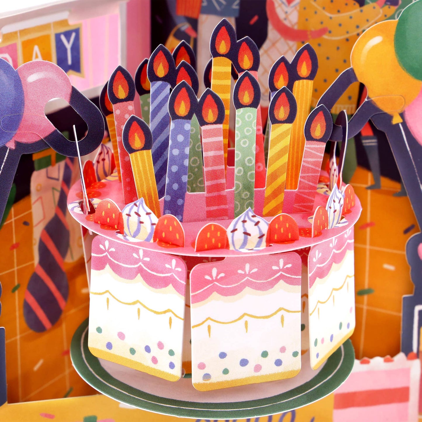 3D Pop-Up Swing Celebrations Birthday Card