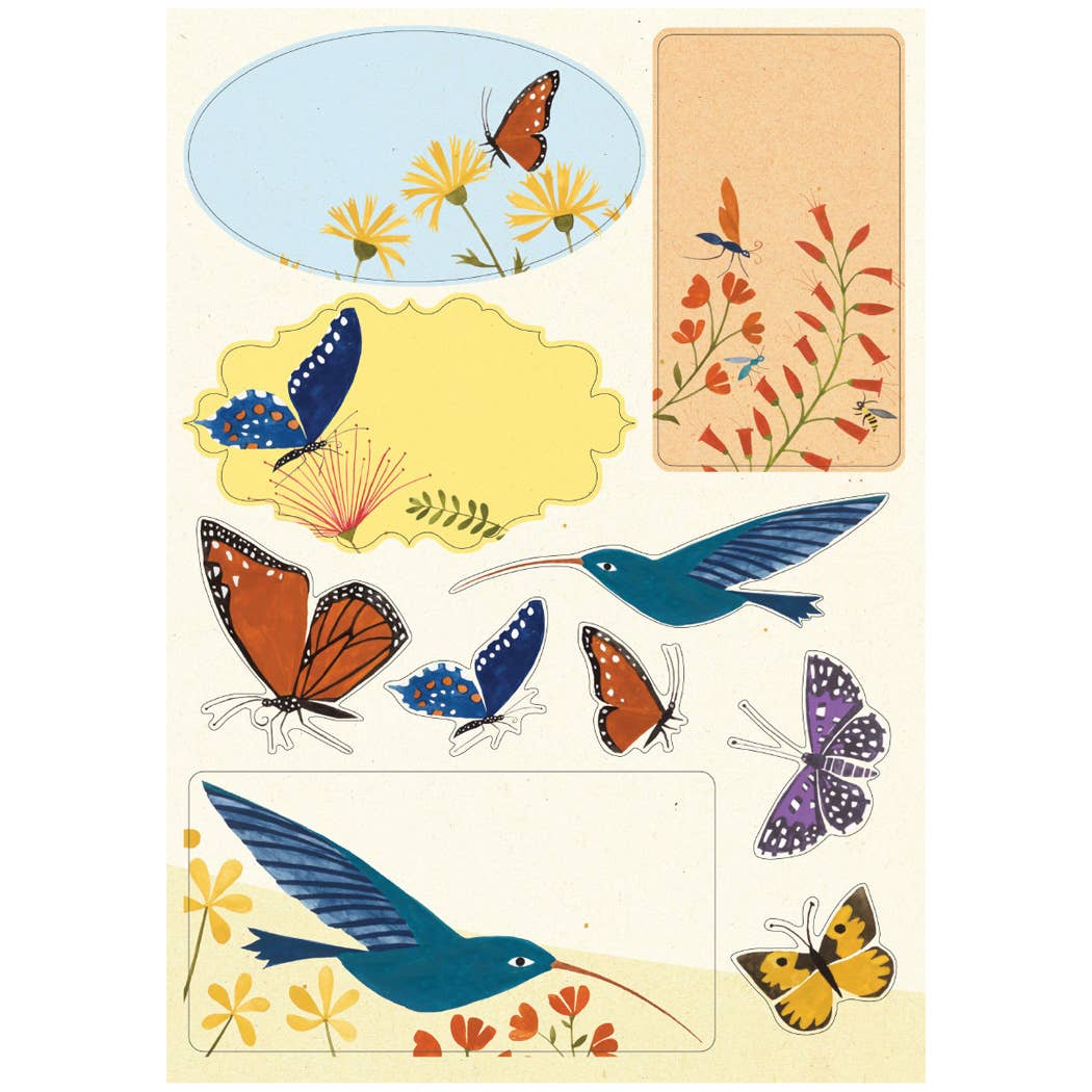Hummingbird Sticker Label Sheets