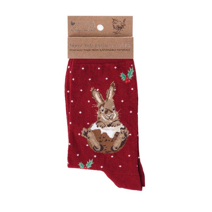 Pudding Bunny Women’s Christmas Socks