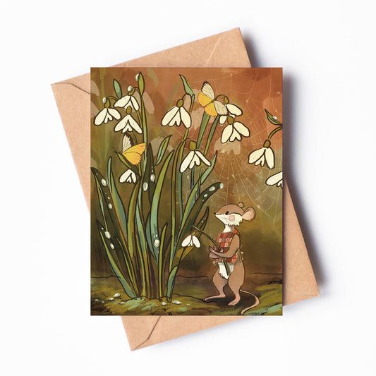 Spring Mouse Blank Card