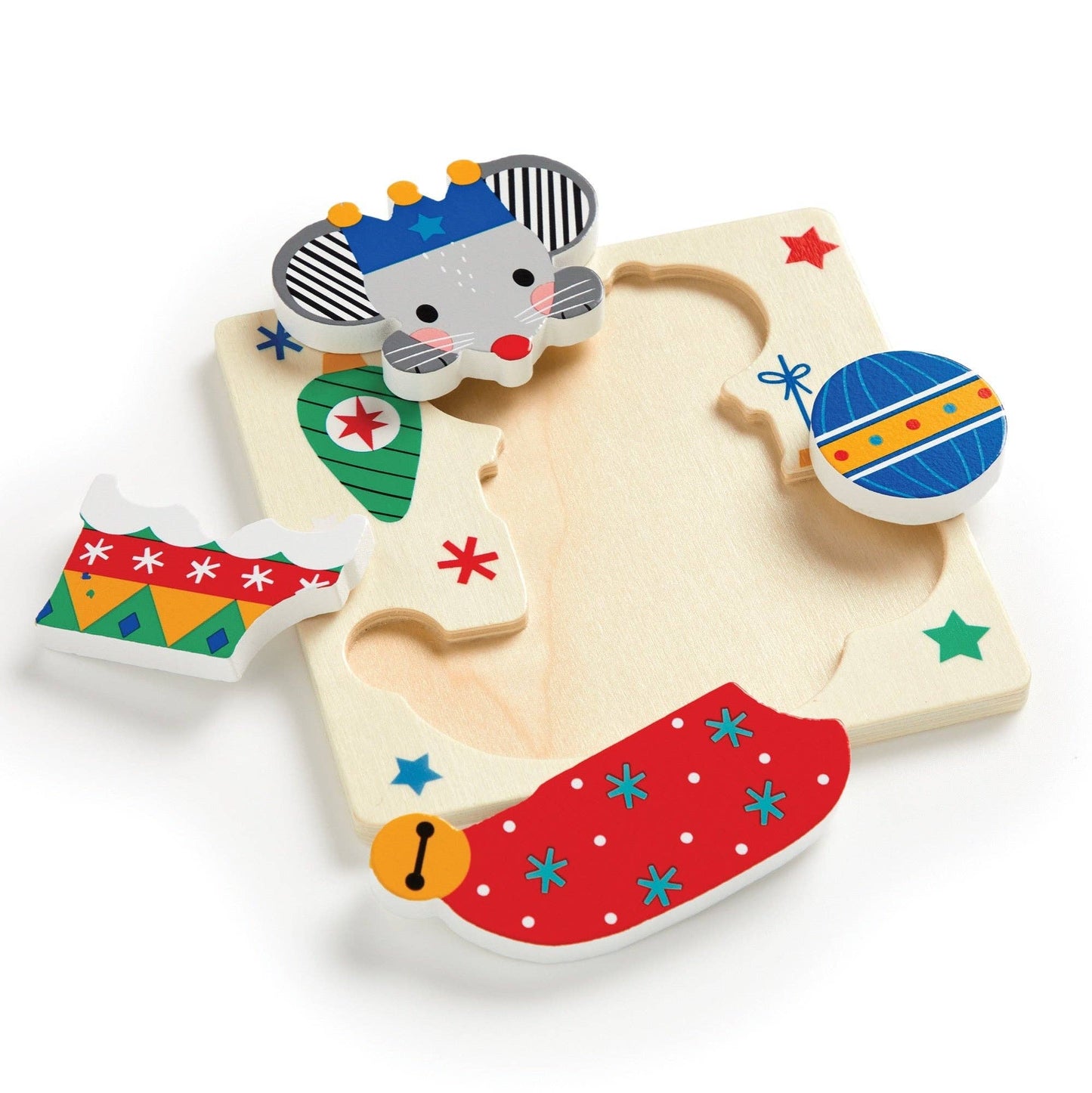 Festive Friends Wood Puzzles, Set of 4