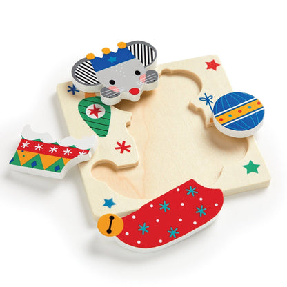 Festive Friends Wood Puzzles, Set of 4